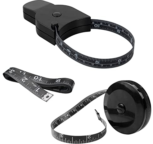 Dylan-EU 3 Stücke Weiches Maßband with Button Retract Measuring Tape, Schneidermaßband Einziehbar, Dual Side Nähen Maßband 150 cm / 60 Zoll, Maßband für Körper Nähen Kapseln Stricken Handwerk Stoff