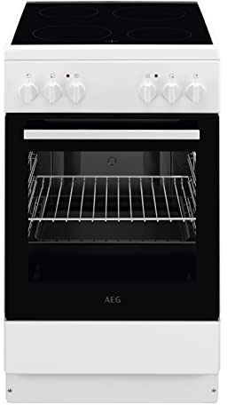 AEG CCB50080BW 50 cm Standherd mit Glaskeramik-Kochfeld / Grillfunktion / A