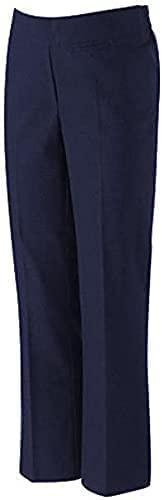 RASH ACCESSORIES Pantalon d'uniforme scolaire pour fille - Coupe ajustée - Taille semi-élastique - Âge 3-16 ans - Jambe étroite, bleu marine, 3-4 ans mince