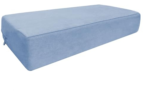 NGT new guide steps Orthopädisches Seitenschläferkissen aus Memory Foam Cube für flachen und bequemen Schlaf 60 * 30 cm (Light Blue, 60 x 30 x 12.5cm)