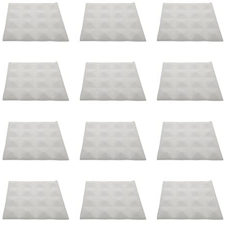 Holibanna 12pcs Sound Dampening Panels Pyramid Shape Acoustic for Noise Reduction and Acoustic Treatment Studios Home Theaters and Music Rooms Self-Adhesive Fire-Resistant