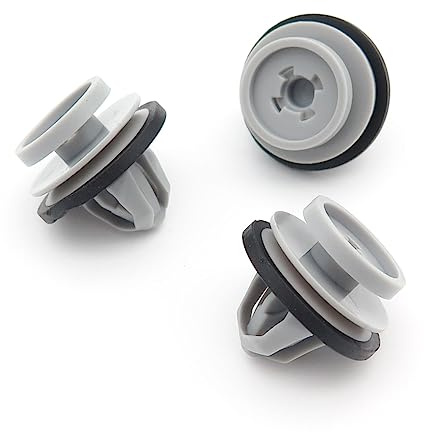 VVO Fasteners Plastic Side Skirt, Sill Moulding Cover Trim Clip, Grey (Pack of 10)