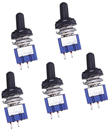Vaguelly 5pièces Bascule Étanche Miniature off Avec Couvercle De Bleu Pour Applications Électriques