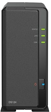 Synology DS124 1-Bay Diskstation NAS (Realtek RTD1619B 4-Core 1.7 GHz 1GB DDR4 RAM 1xRJ-45 1GbE LAN-Port) 14 TB Bundle mit 1 x 14 TB WD Red Plus HDD (WD140EFGX - 68B0GN0)