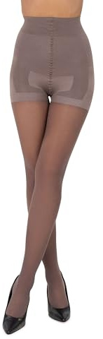 LORES Hochtaillierte Schlankheitsstrumpfhose mit Kompression Shaping-Bund und Push-up-Effekt