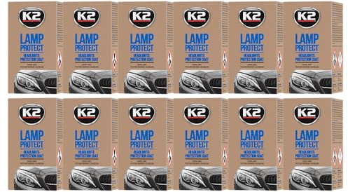 K2 Protector de Faros Coche Pack de 12 - Restaurador Faros Revestimiento Protector para Reflectores - Lamp Protect 10 ml