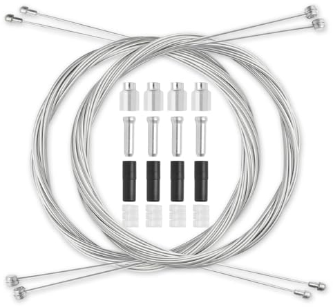 4Pcs Universal Bike Brake Cable Set, Standard Bicycle Brake Cable, Replaceable Brake Inner Wire Cable,Professional Bicycle Brake Line For MTB Mountain Bikes Or Road Bikes,Free End Caps Accessories 2M