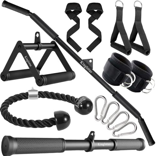Kabelmaskintillbehör för hemmagym, triceps press-down-kabelmaskinfästen, LAT dra ner fästen, triceps dra ner tillbehör, fitnessutrustning kabeltillbehör.