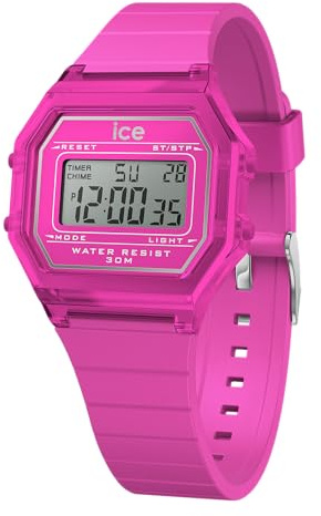 Ice-Watch - ICE digit retro clear - Armbanduhr mit Silikonarmband (Small)