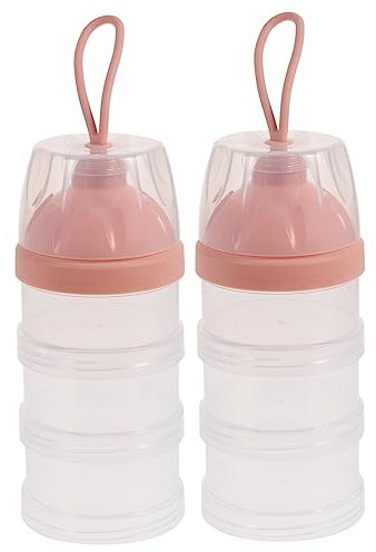 VICASKY 2st Milchpulver Box Outdoor-milchpulver Milchpulverbehälter Flaschenhalter Für Formelspender Spender Für Babypuder Spender Für Trockennahrung Formel-spenderflasche Rosa Pp