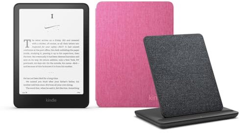 Kindle Paperwhite Signature Edition (2024 Release) mit 32 GB ohne Werbung, eine Amazon-Stoffhülle und eine kabellose Ladestation Made for Amazon