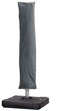 PURPLE LEAF Housse Parasol Deporte avec Bâton Anti-UV 281 x 61 cm Gris