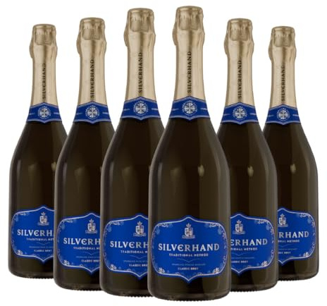 Silverhand Estate Classic Brut - Premium Sparkling Wine - Chardonnay, Pinot Noir & Meunier Blend - Traditional Method - Crisp, Balanced & Elegant - English Sparkling Wine - Case of 6 x 75cl Bottle