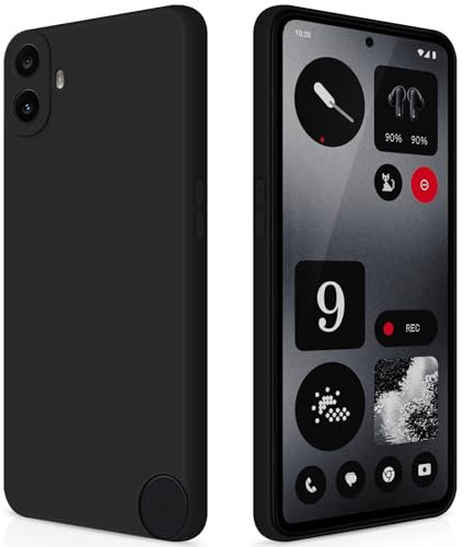 GiiYoon Case Compatible with Nothing CMF Phone 1, Silky-Soft Touch Full-Body Protective Phone Silicone Case, Shockproof Cover with Microfiber Lining, Black
