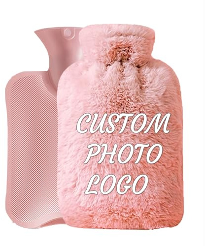 Personalisierte Wärmflasche mit Bezug,für Kuschelige Nächte und Schmerzlinderu,Warmes Fleece Gummi Bild Wärmflasche Einzigartiges Winter Geschenk,für Freunde der Familie zum Geburtstag Weihnachten