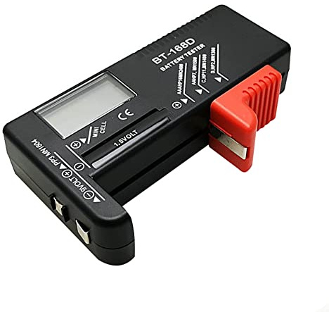 Jrpzcv 1 Stück BT-168D Batterietester Digitaler Batterietester Batteriekapazitätstester für AA/AAA/C/D/9V/1,5V Batterie