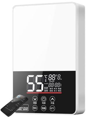 Chauffe-Eau Électrique, Chauffe-eau Thermostatique Électrique 7000W, Télécommande, Chauffage Instantané, Étanche, Sans Réservoir, For Douche Et Bain,Énergétique(7000w,Inverter Thermostat)