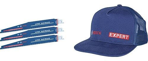 Lame de scie sabre BOSCH Expert S1156XHM pour Multi Material Cond 3 pièces + Bosch Cap
