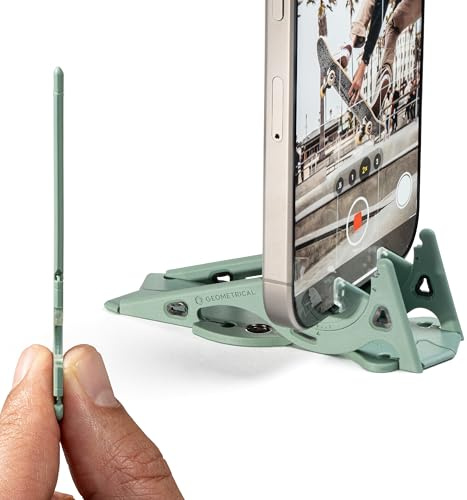 GEOMETRICAL Pocket Tripod PROv2 - Card-Size Stand, for iPhone, Sage Green Universal Kit