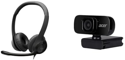 Logitech H390 Auriculares con & Acer FHD Conference Webcam