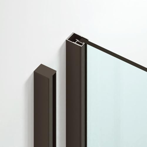 Melina24 Duschenprofil Aluminium schwarz Wandprofil für Dusche