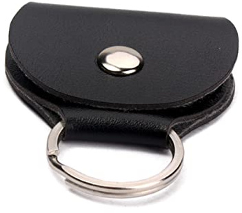 VANZACK 1Pieza Estuche de Guitarra de Cuero PU Negro con Plectros Soporte Portátil Guitarristas Llevar y Organizar Púas de Guitarra