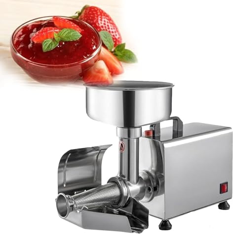 Food Mill Vegetable Strainer Machine Stainless Steel Sauce Maker, Electric Fruit Press Squeezer Jam for Canning Purees。