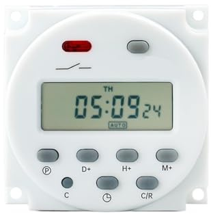 Interruptor Temporizador Interruptor de control de tiempo de microcomputadora 220V Temporizador pequeño CN101A12V Fuente de alimentación Encendido/apagado automático 24V(220V)