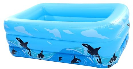 HOMOBABE Piscina Hinchable para Reforzada Cuadrada para Interior y Exterior y para Verano Casa