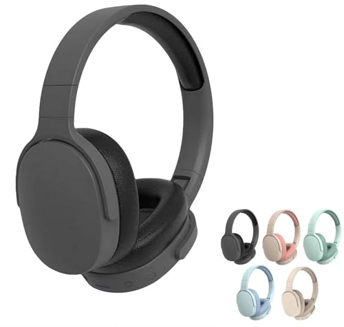 Écouteurs Bluetooth sans fil – Casque sans fil pliable 5.3 avec audio HiFi et basses profondes, extensible, pliable, port de type C (noir)