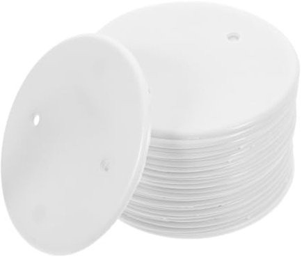 VILLFUL 25 pièces Cache-prise Rond Octogonal Couvercle Étanche pour Plafond Panneau Électrique Blanc Protection Encastrée pour Gestion Câble Installation Facile Décoration Maison et