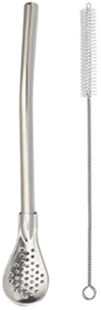 Cucchiaio con filtro paglia - Kit agitatore con colino di paglia con cucchiaio filtrato professionale avanzato di qualità, cannucce a bulbo per caffè, zuppa, tè a foglie sciolte |