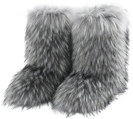 EODJXIO Stivali Autunno Inverno 2026 Stivaletto Pelle Donna con Tacco Stivaletti Comodi Texani Scarpe Uomo Impermeabili Scarponcini Invernali (Grey,44)