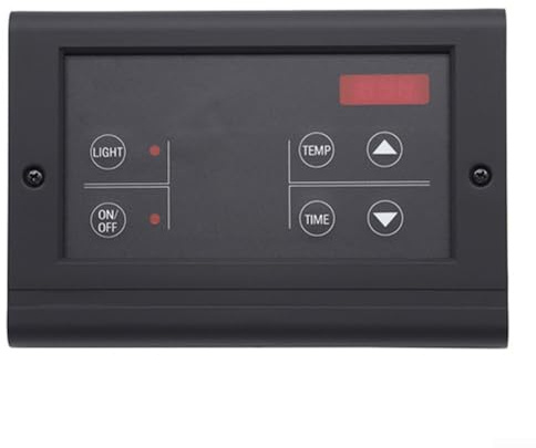 Contrôleur de sauna numérique mural Panneau de commande Boîtier ABS Thermostat -12 heures Minuterie 35-99 °C Régulateur multifonctionnel hammam
