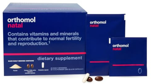 Orthomol Natal, Prenatal Nutritional Support for Fertility, Pregnancy and Lactation, Comprehensive Vitamins, Minerals & Essential Nutrients 30 Count (Pack of 1)