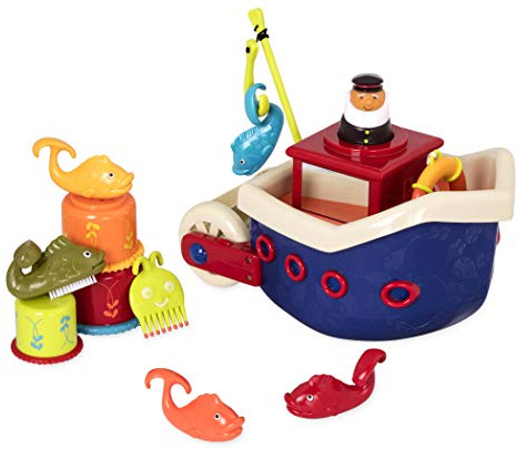 B. toys - Pesce e spruzzi - Set di giocattoli da bagno - Giocattolo da bagno per bambini - Giocattolo da vasca per bambini e ragazzi - 1 anno +