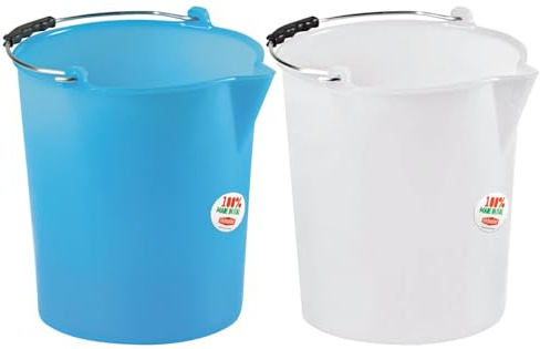Stefanplast PE-Industrieeimer mit Ausgießer, neutral/hellblau, 17 Liter