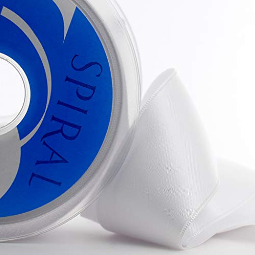 Spiral Cinta Raso Doble cara en rollos de 25 metros (39 mm, Blanco)