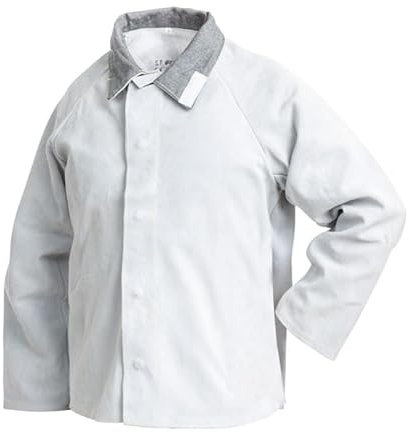 Safetop 20102 - Chaqueta de soldador crupon vacuno gris talla xl