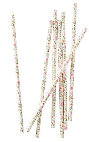 Ginger Ray Floral Party Paper Straws - 25 Pack - Ditsy Floral
