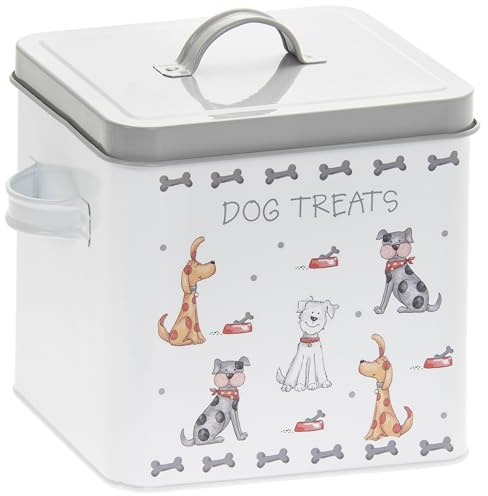 The Leonardo Collection Faithful Friends Dog Treats Box For Storage | Durable Food Container For Pet Food | Ideal Dog Food Storage Containers & Food Bin For Daily Use | Airtight Bin For Dry Pet Food