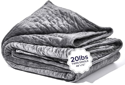 Gravity Blanket: The Weighted Blanket for Sleep | Premium Weighted Blanket with Removable Cover | Generation 3 with Upgraded Zipper Fastening System | Grey, 20lbs, 48x72