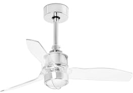 Faro Barcelona 33426-9- JUST FAN LED Ventilateur de plafond chrome/transparent 81cm