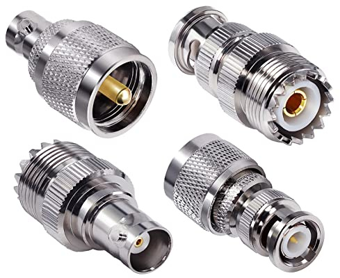 TUOLNK BNC auf UHF Adapter Kit 4 Typ PL259 CB Radio Adapter UHF auf BNC Stecker Buchse SO239 Anschluss Kit für 4G Antennenadapter