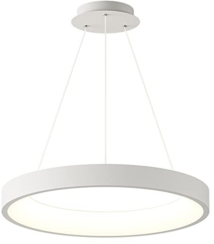 FAZRPIP 20 Moderne LED-Ring-Pendelleuchten, dimmbarer Kreis-Ring-Kronleuchter, 1-Licht-Metallreifen-Hängelampe für Wohnzimmer, Wohnzimmer, Küche, Foyer, Schlafzimmer, LED-Deckenleuchte