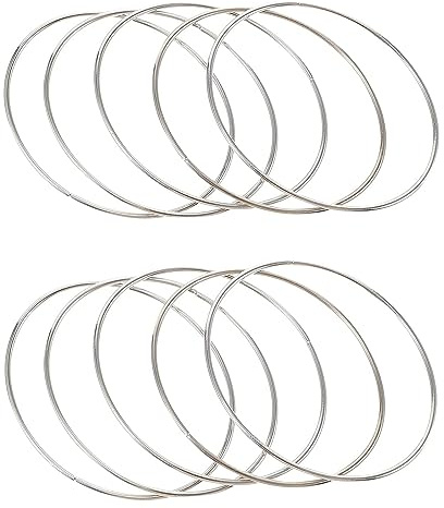 Drömfångare runda ringar, 10 st metallhantverk ringar praktisk hållbar dreamcatcher ring metallring för drömfångare festival kransar gör-det-själv-konst- och hantverksprojekt (15 cm)