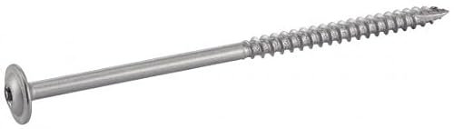 ACTON Vis de charpente tête plate large six lobes - Inox A2 8x140 mm - Boîte de 50 - Vis, pointes, boulons