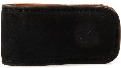 Snakehive Pinza Billetes de Cuero - Clip de Dinero para Hombre y Mujer - Soporte Magnético de Piel Auténtica, Hecho a Mano en Europa - En Negro