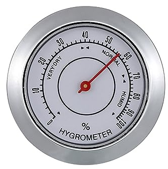 jebyltd Analogs Hygrometer Thermometer Zigarren Tabak Luftfeuchtigkeit Messgerät Tragbar Mini 43mm