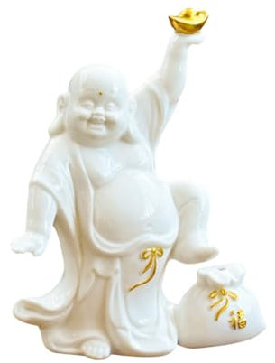 Amosfun Maitreya-Buddha-Statue-Verzierung Bürodekoration Karaffe Trockenständer Desktop-Dekor Wohnkultur Weihrauchhalter Halter für Räucherstäbchen Räucherstäbchenhalter für den Haushalt